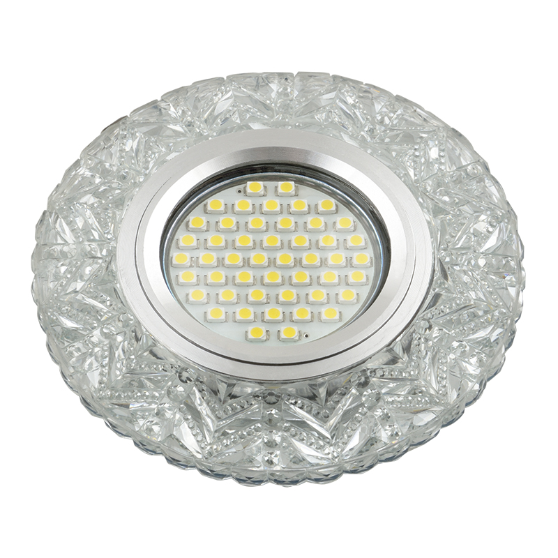 DLS-L146 GU5.3 GLASSY/CLEAR Светильник декоративный встраиваемый, серия Luciole. Без лампы, цоколь G DLS-L146 GU5.3 GLASSY/CLEAR Светильник декоративный встраиваемый, серия Luciole. Без лампы, цоколь G
